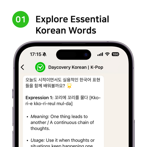 [WhatsApp] Daily Korean with K-Pop
