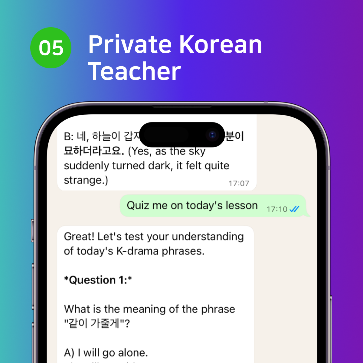 [WhatsApp] Daily Korean with K-Pop + AI Tutor